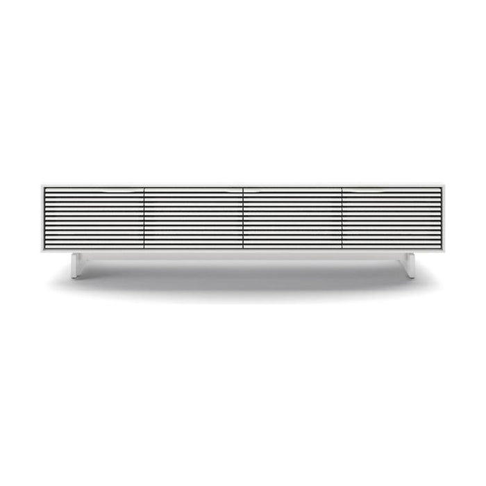 BDI BDIAL7473MESW | Meuble multimédia - Portes à persiennes - Blanc Satin-SONXPLUS.com