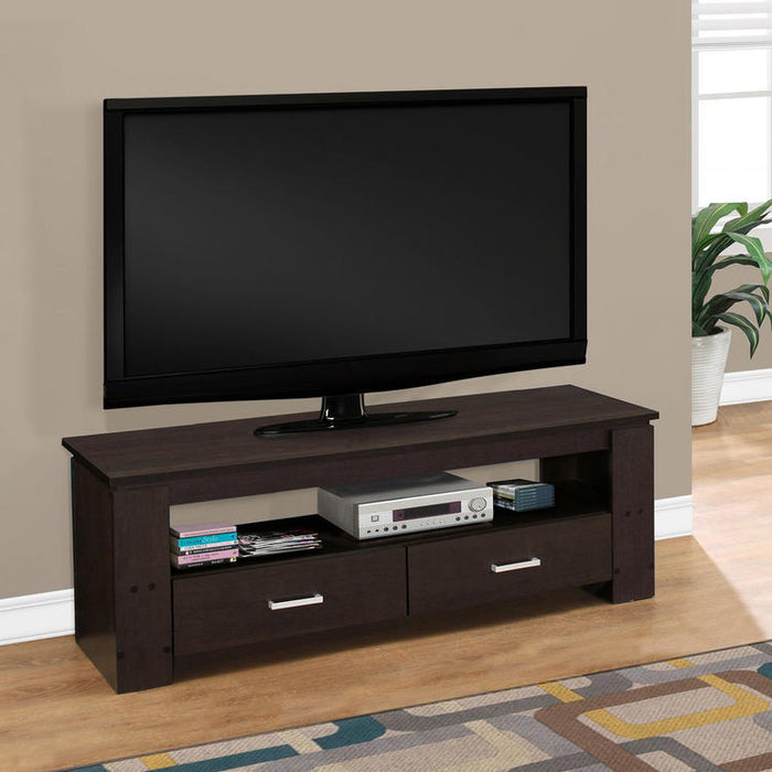 Monarch Specialties I 2600 | Meuble TV - 48" - 2 Tiroirs de rangement - Espresso-SONXPLUS.com