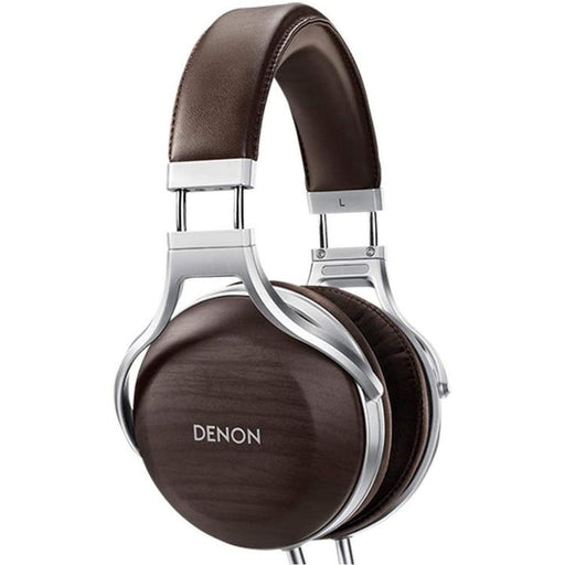 Denon AH-D5200 | Écouteur filaire circum-auriculaire - Coques en Zebrawood - Structure en Aluminium - Haut de gamme - Léger - Brun-SONXPLUS.com