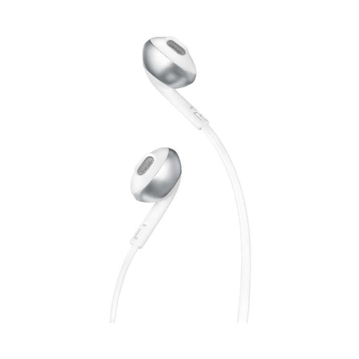 JBL Tune 205 | Écouteurs filaire intra-auriculaires - JBL Pure Bass - Microphone - Chrome-SONXPLUS.com