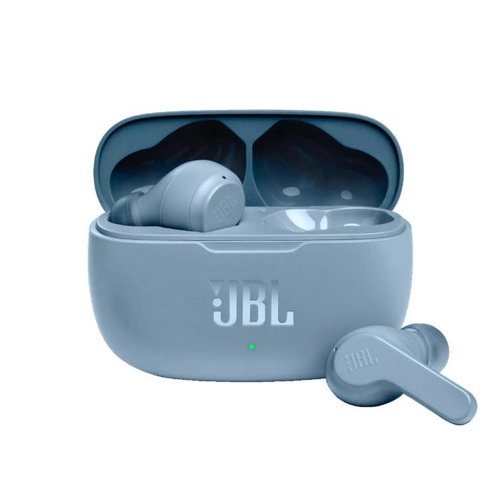 JBL Vibe 200TWS | Écouteurs 100% sans fil intra-auriculaires - Bluetooth - Son JBL Deep Bass - Microphone - Bleu-SONXPLUS.com