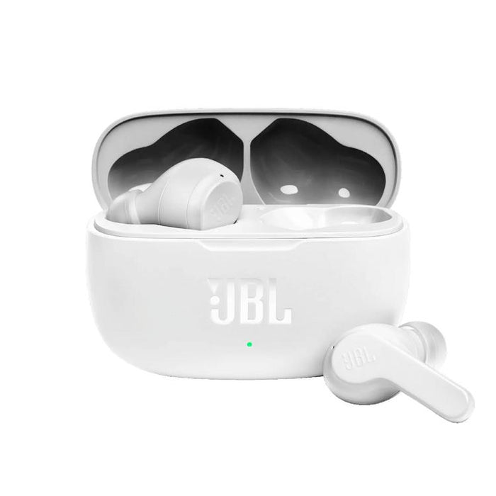 JBL Vibe 200TWS | Écouteurs 100% sans fil intra-auriculaires - Bluetooth - Son JBL Deep Bass - Microphone - Blanc-SONXPLUS.com