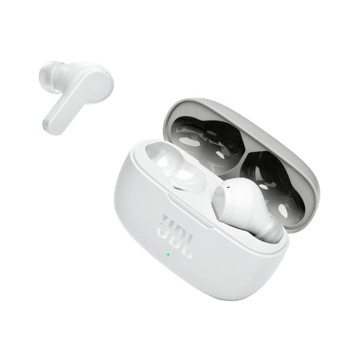 JBL Vibe 200TWS | Écouteurs 100% sans fil intra-auriculaires - Bluetooth - Son JBL Deep Bass - Microphone - Blanc-SONXPLUS.com