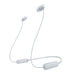 Sony WI-C100 | Écouteurs intra-auriculaires - Sans fil - Bluetooth - Autour du cou - Microphone - IPX4 - Blanc-SONXPLUS.com