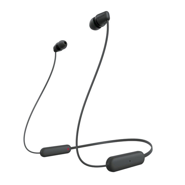 Sony WI-C100 | Écouteurs intra-auriculaires - Sans fil - Bluetooth - Autour du cou - Microphone - IPX4 - Noir-SONXPLUS.com