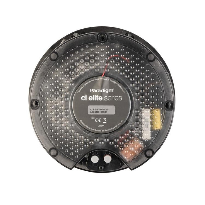 Paradigm CI Elite E80-R V2 | Haut-parleur 8" encastré - Plafonnier - SHOCK-MOUNT - Noir - Surface blanche prête à peindre - Unité-SONXPLUS.com