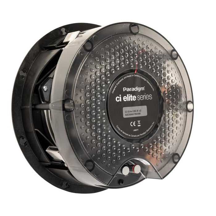 Paradigm CI Elite E80-R V2 | Haut-parleur 8" encastré - Plafonnier - SHOCK-MOUNT - Noir - Surface blanche prête à peindre - Unité-SONXPLUS.com
