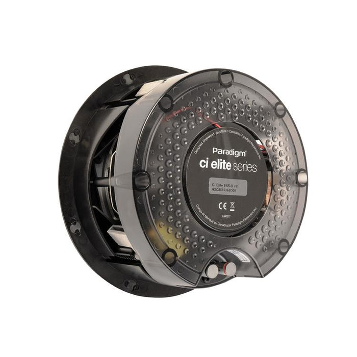 Paradigm CI Elite E65-R V2 | Haut-parleur 6-1/2" encastré - Plafonnier - SHOCK-MOUNT - Noir - Surface blanche prête à peindre - Unité-SONXPLUS.com