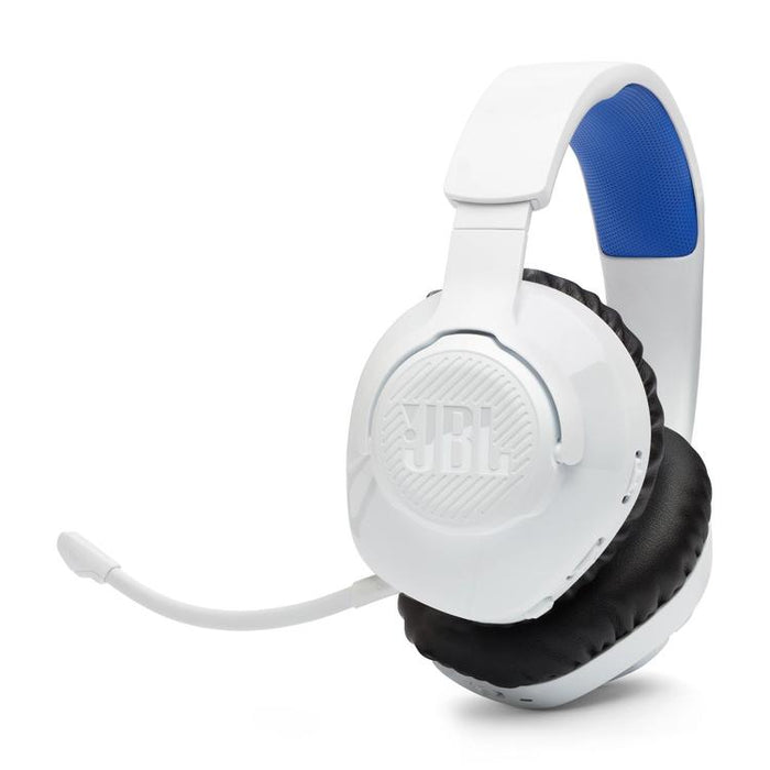 JBL Quantum 360P | Casque de jeu circum-auriculaire - Sans Fil - Pour Console Playstation - Blanc/Bleu