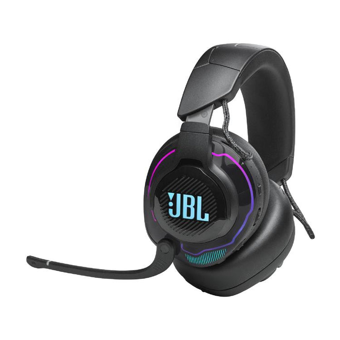 JBL Quantum 910 | Casque de jeu Pro circum-auriculaire - Sans Fil - Éclairage RGB - Réduction de bruit - Noir
