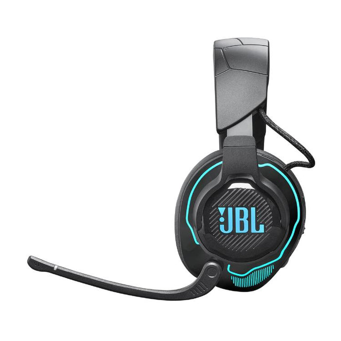 JBL Quantum 910 | Casque de jeu Pro circum-auriculaire - Sans Fil - Éclairage RGB - Réduction de bruit - Noir