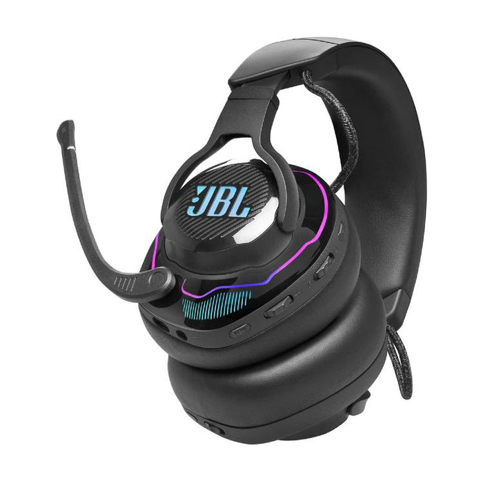 JBL Quantum 910 | Casque de jeu Pro circum-auriculaire - Sans Fil - Éclairage RGB - Réduction de bruit - Noir