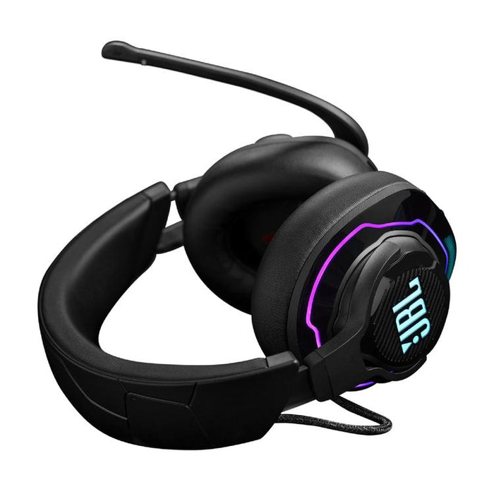 JBL Quantum 910 | Casque de jeu Pro circum-auriculaire - Sans Fil - Éclairage RGB - Réduction de bruit - Noir