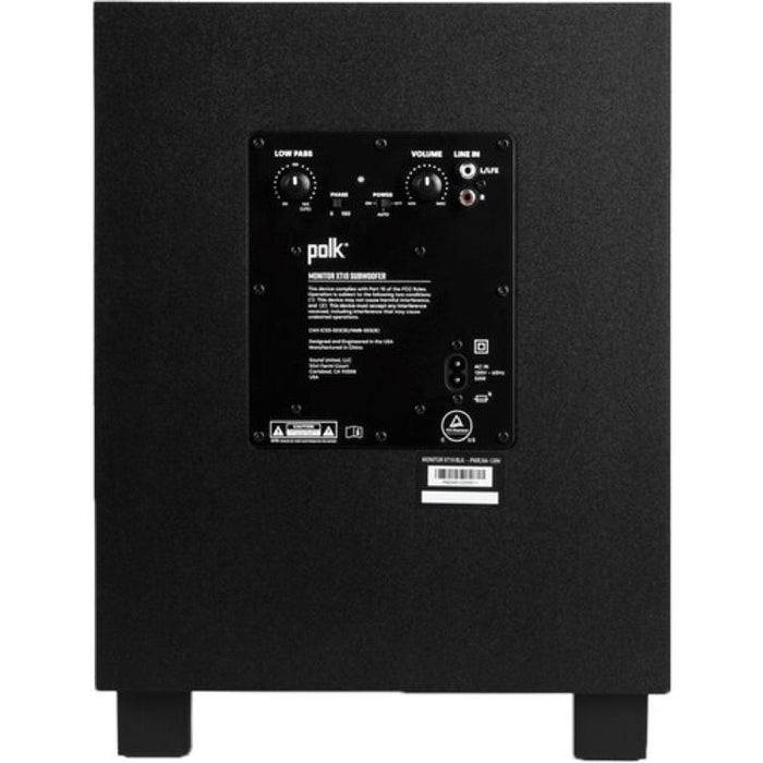 Polk Monitor XT10 | Caisson de graves 10" - Compact - Série Monitor XT - 50 W - Noir