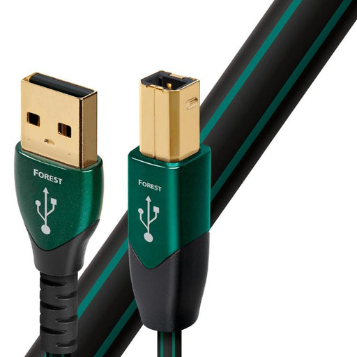 Audioquest Forest | Câble USB A vers USB B - Version USB 2.0 - Conducteur en Argent massif à 0,5% - 1.5 Mètres-SONXPLUS.com