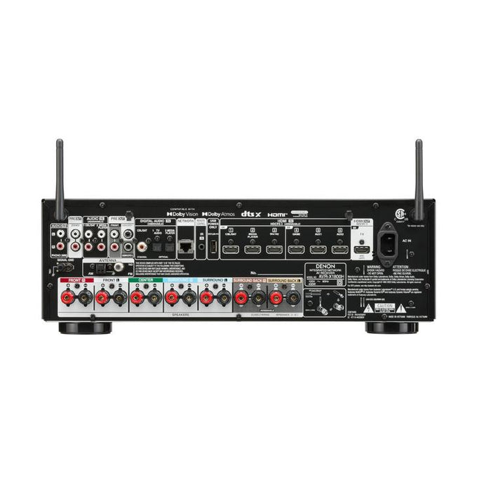 DENON AVRX1800H | Récepteur AV 7.2 Canaux - Vidéo 8K - Cinéma - Dolby Atmos - DTS:X - Noir-SONXPLUS.com