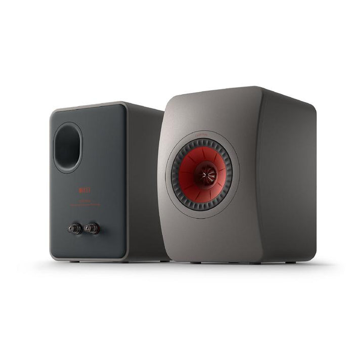 KEF LS50 META | Haut-parleurs HiFi Uni-Q 12e génération - Bass reflex 2 voies - Technologhie d'absorption Metamaterial - Gris Titane - Paire-SONXPLUS.com