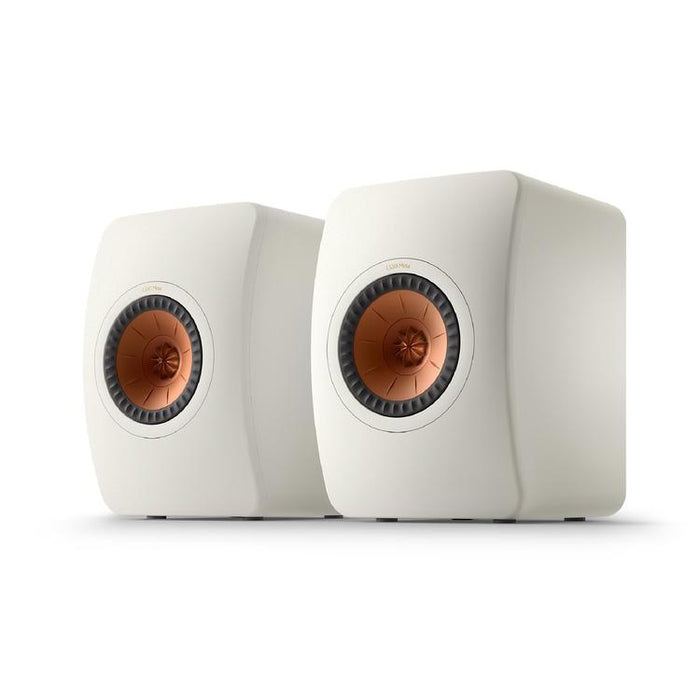 KEF LS50 META | Haut-parleurs HiFi Uni-Q 12e génération - Bass reflex 2 voies - Technologhie d'absorption Metamaterial - Blanc Minérale - Paire-SONXPLUS.com