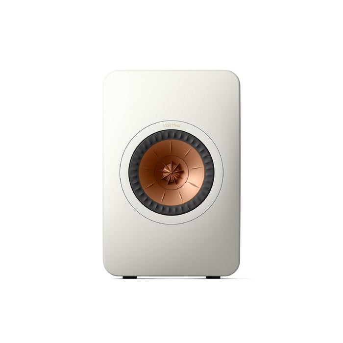 KEF LS50 META | Haut-parleurs HiFi Uni-Q 12e génération - Bass reflex 2 voies - Technologhie d'absorption Metamaterial - Blanc Minérale - Paire-SONXPLUS.com