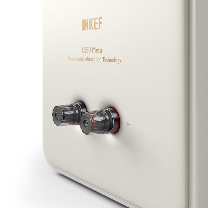 KEF LS50 META | Haut-parleurs HiFi Uni-Q 12e génération - Bass reflex 2 voies - Technologhie d'absorption Metamaterial - Blanc Minérale - Paire-SONXPLUS.com