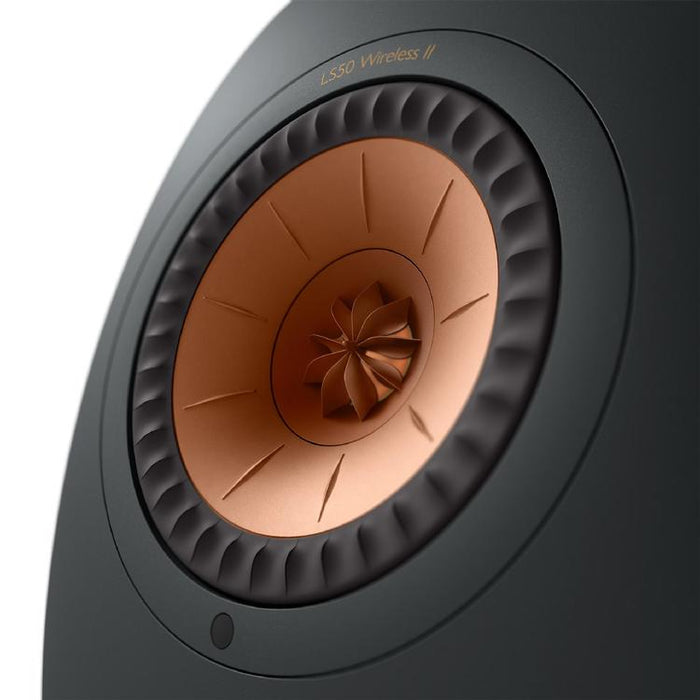 KEF LS50 WIRELESS II | Haut-parleurs HiFi Sans fil - Absorption des métamatériaux - Noir Carbone - Paire-SONXPLUS.com