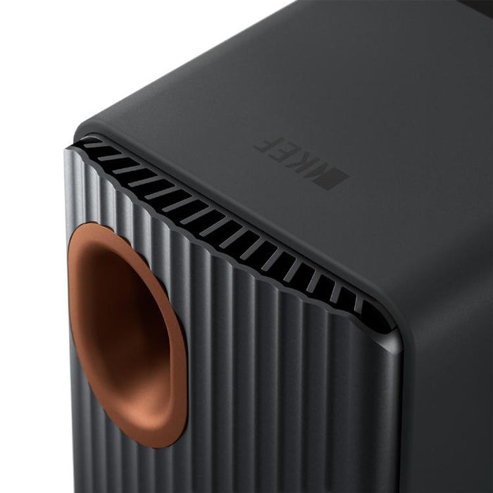 KEF LS50 WIRELESS II | Haut-parleurs HiFi Sans fil - Absorption des métamatériaux - Noir Carbone - Paire-SONXPLUS.com
