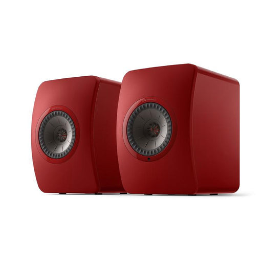 KEF LS50 WIRELESS II | Haut-parleurs HiFi Sans fil - Absorption des métamatériaux - Rouge Crimson - Paire-SONXPLUS.com