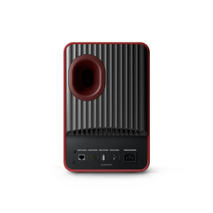 KEF LS50 WIRELESS II | Haut-parleurs HiFi Sans fil - Absorption des métamatériaux - Rouge Crimson - Paire-SONXPLUS.com