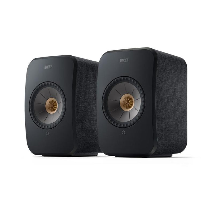 KEF LSX II | Haut-parleurs HiFi Sans fil - Compacte et versatile - Noir Carbone - Paire-SONXPLUS.com