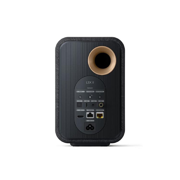 KEF LSX II | Haut-parleurs HiFi Sans fil - Compacte et versatile - Noir Carbone - Paire-SONXPLUS.com