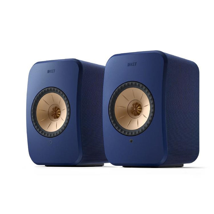 KEF LSX II | Haut-parleurs HiFi Sans fil - Compacte et versatile - Bleu Cobalt - Paire-SONXPLUS.com