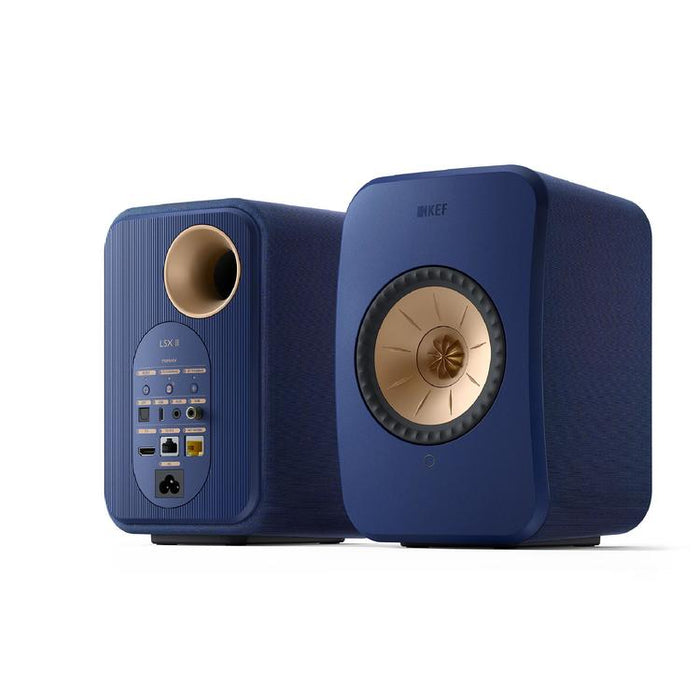 KEF LSX II | Haut-parleurs HiFi Sans fil - Compacte et versatile - Bleu Cobalt - Paire-SONXPLUS.com