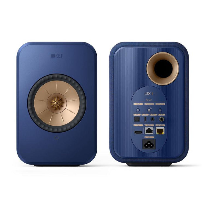 KEF LSX II | Haut-parleurs HiFi Sans fil - Compacte et versatile - Bleu Cobalt - Paire-SONXPLUS.com