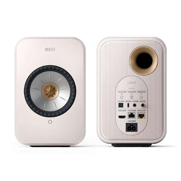 KEF LSX II | Haut-parleurs HiFi Sans fil - Compacte et versatile - Blanc Minérale - Paire-SONXPLUS.com