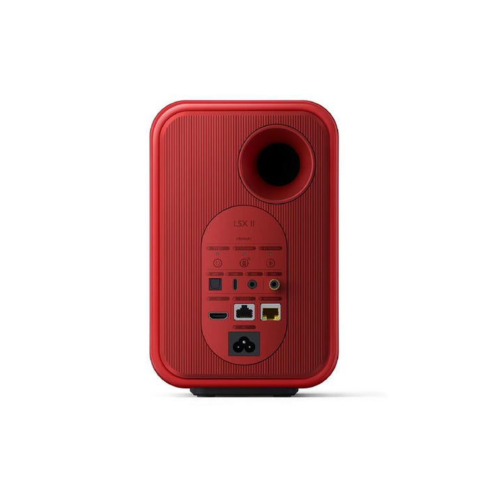 KEF LSX II | Haut-parleurs HiFi Sans fil - Compacte et versatile - Rouge Lave - Paire-SONXPLUS.com