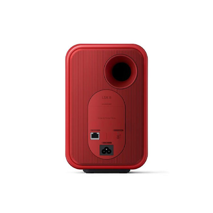KEF LSX II | Haut-parleurs HiFi Sans fil - Compacte et versatile - Rouge Lave - Paire-SONXPLUS.com