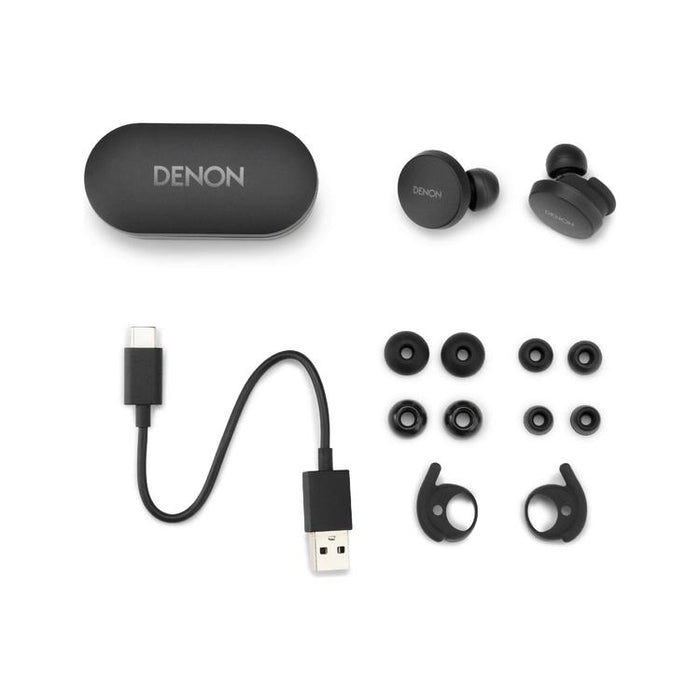 Denon PERL | Écouteurs intra-auriculaires - Sans fil - Bluetooth - Technologie Masimo Adaptive Acoustic - Noir-SONXPLUS.com