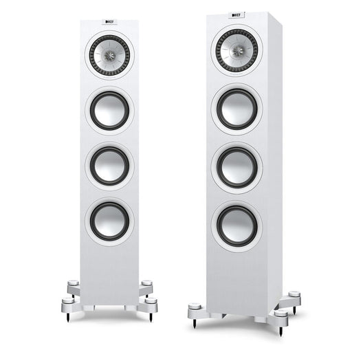 KEF Q550 | Haut-parleurs sur pieds - 2.5 Voies - Hi-Fi - Blanc Satin - Paire-SONXPLUS.com