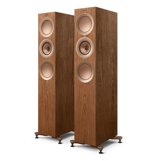 KEF R7 Meta | Haut-parleurs sur pieds - Bass Reflex 3 voies - Hi-Fi - Noyer - Paire-SONXPLUS.com