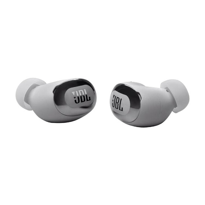 JBL Live Buds 3 | Écouteurs intra-auriculaires - Écran tactile LED 1,45" - Bluetooth - Argent-SONXPLUS.com