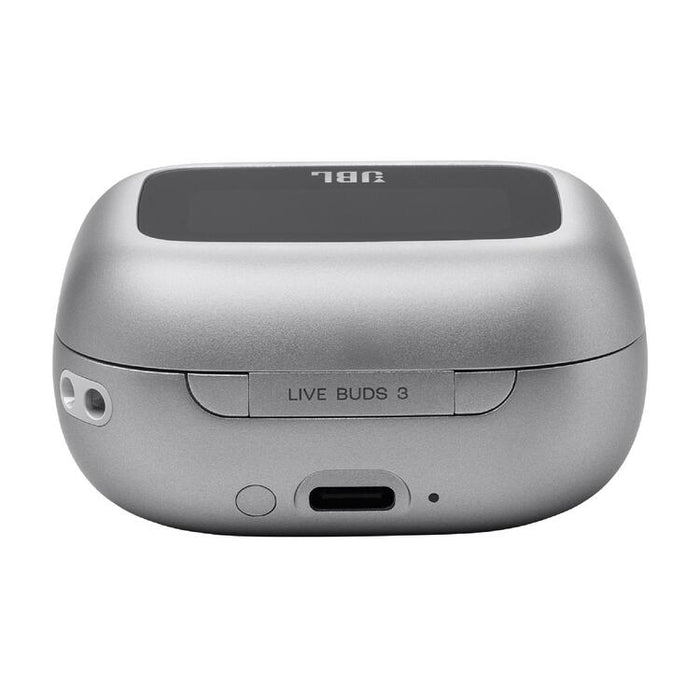 JBL Live Buds 3 | Écouteurs intra-auriculaires - Écran tactile LED 1,45" - Bluetooth - Argent-SONXPLUS.com