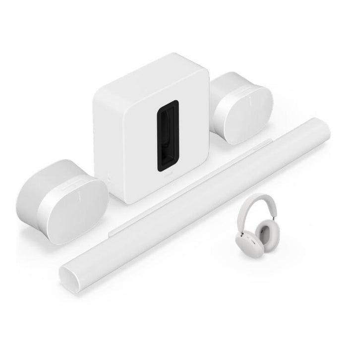 Sonos | Ensemble de divertissement personnel haut de gamme avec Arc Ultra - 9.1.4 Canaux + Ace + Sub 4 + 2 Era 300 - Blanc-SONXPLUS.com