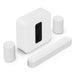 Sonos | Ensemble immersif haut de gamme avec Beam + Sub 4 + 2 Era 100 - Sans fil - Wi-Fi - Blanc-SONXPLUS.com