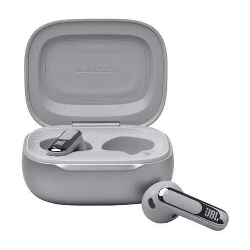 JBL Live Flex 3 | Écouteurs intra-auriculaire - Sans fil - Réduction de bruit - Écran tactile 1,45" - Argent-SONXPLUS.com