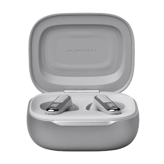 JBL Live Flex 3 | Écouteurs intra-auriculaire - Sans fil - Réduction de bruit - Écran tactile 1,45" - Argent-SONXPLUS.com