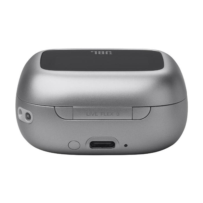 JBL Live Flex 3 | Écouteurs intra-auriculaire - Sans fil - Réduction de bruit - Écran tactile 1,45" - Argent-SONXPLUS.com