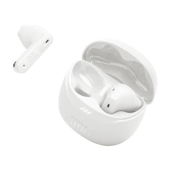 JBL Tune Flex 2 | Écouteurs intra-auriculaires - 100% Sans fil - Bluetooth - Réduction de bruit - 6 Microphones - IP54 - Blanc-SONXPLUS.com