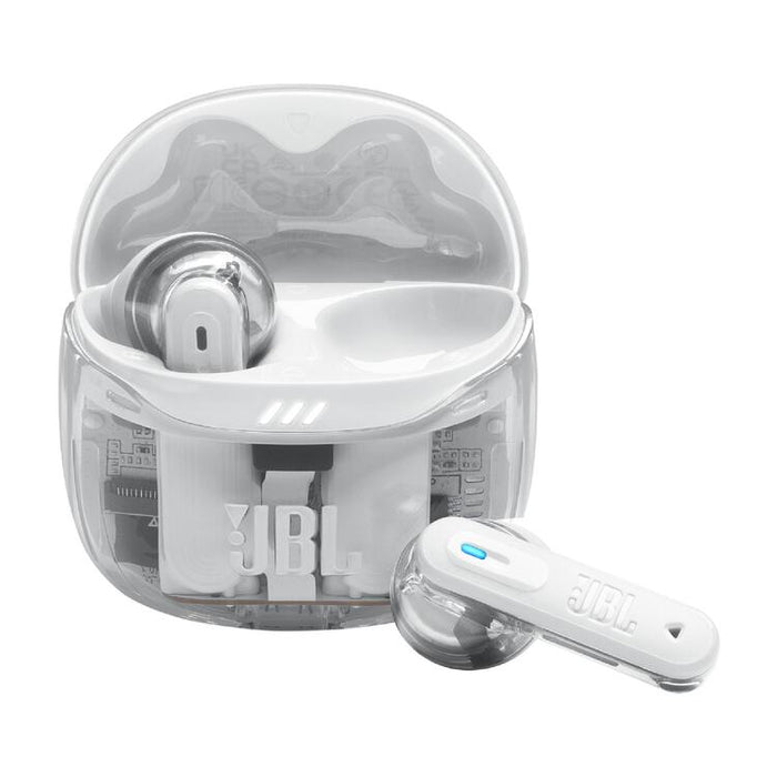 JBL Tune Flex 2 | Écouteurs intra-auriculaires - 100% Sans fil - Bluetooth - Réduction de bruit - 6 Microphones - IP54 - Blanc Fantôme-SONXPLUS.com