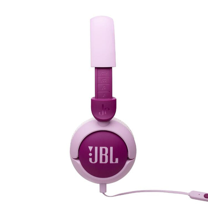 JBL JR320 | Écouteurs filaires circum-auriculaires pour enfant - JBL Safe Sound - Microphone - Mauve-SONXPLUS.com