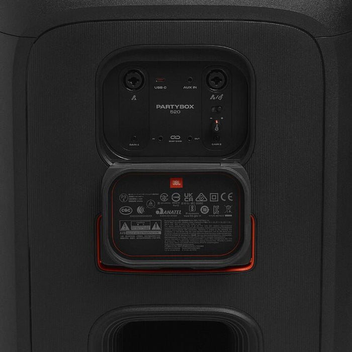 JBL Partybox 520 | Haut-parleur portable - Sans fil - Bluetooth - Effets lumineux - 400W RMS - Noir